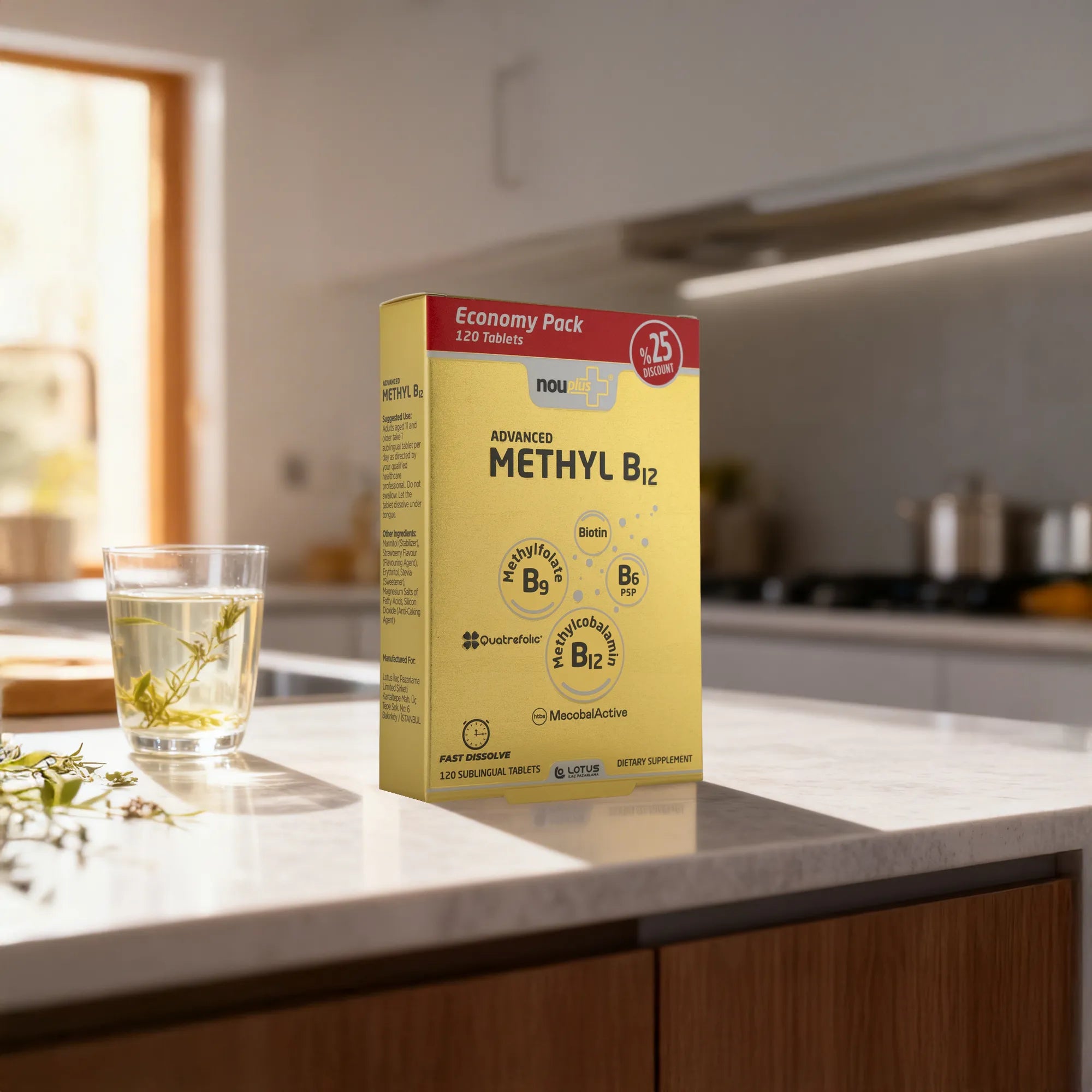 Nouplus Advanced Methyl B12 30 Dilaltı Tablet