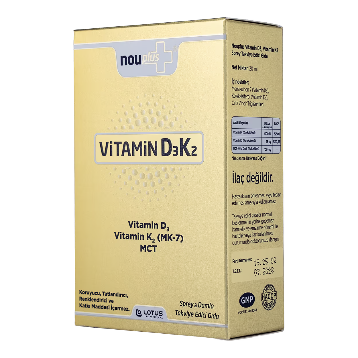 Nouplus Vitamin D3K2 20 ml Sprey