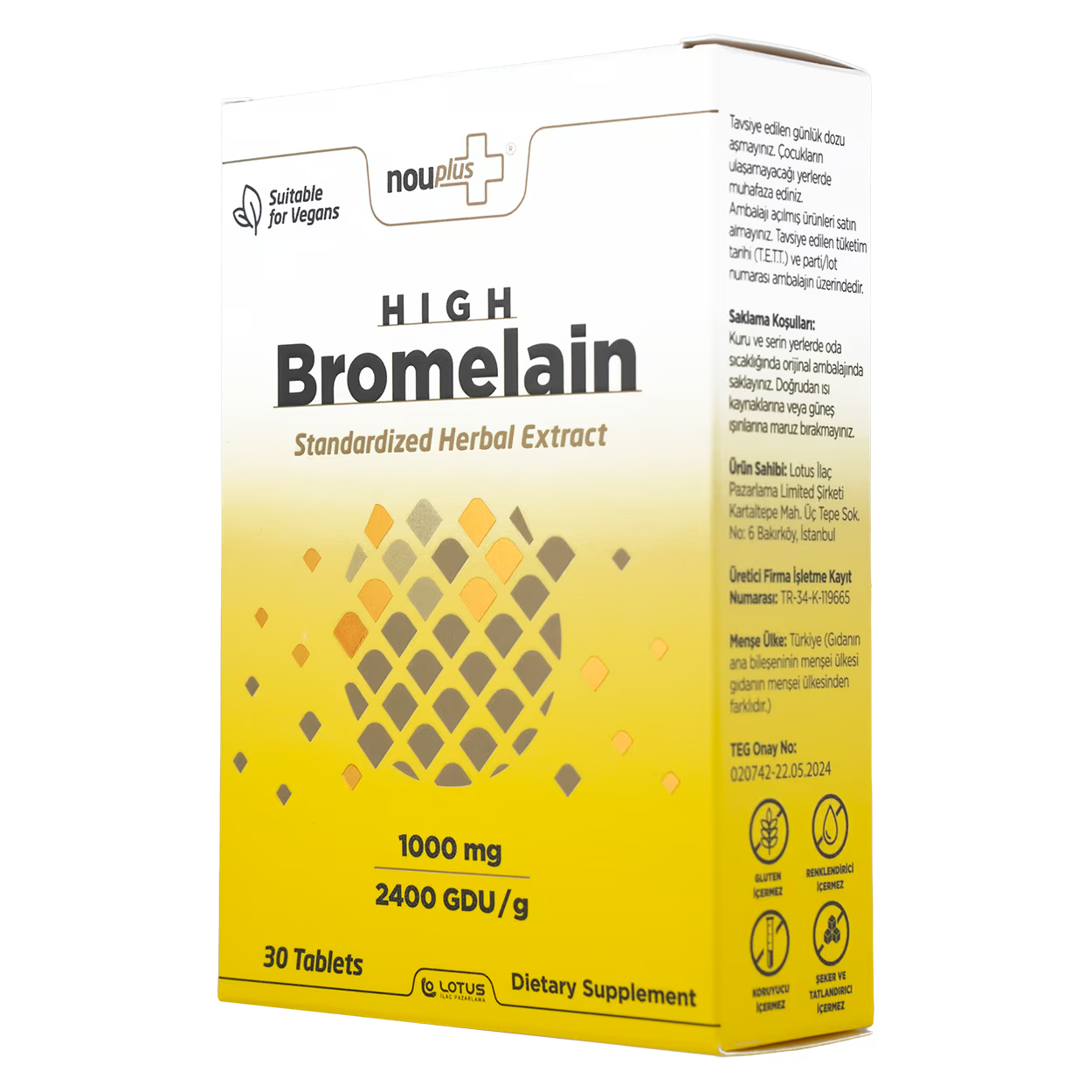Nouplus High Bromelain 30 Tablet