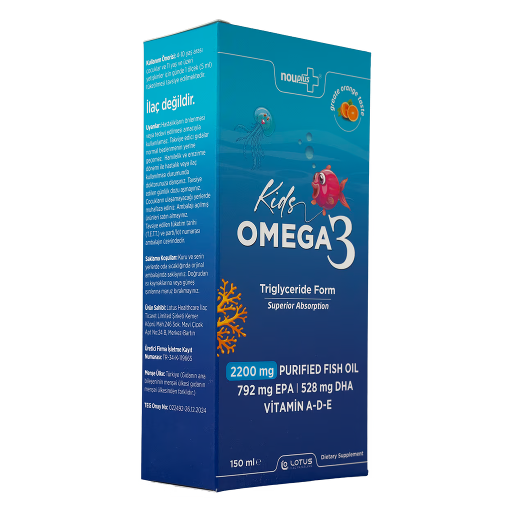 Nouplus Kids Omega 3 150ml Şurup