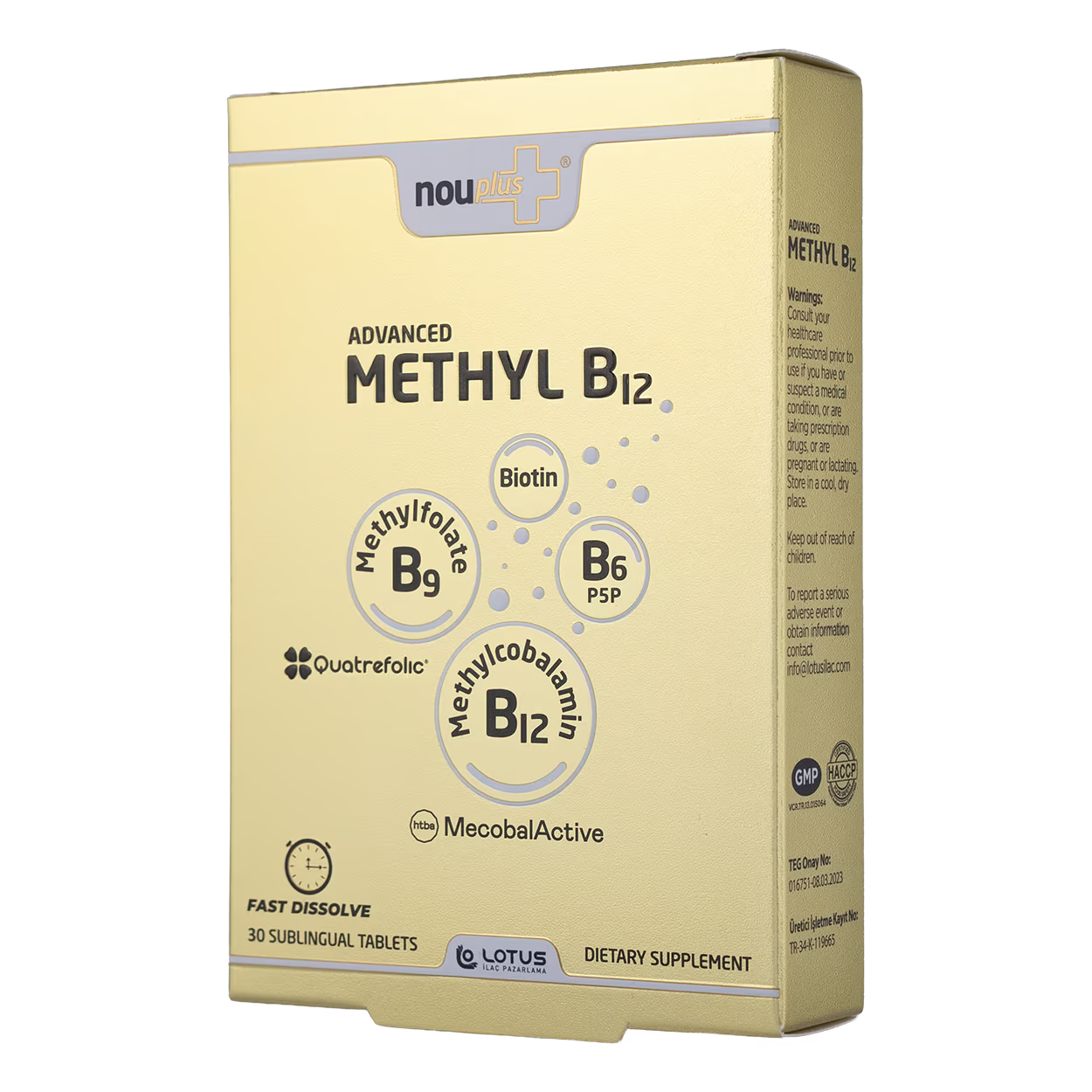 Nouplus Advanced Methyl B12 30 Dilaltı Tablet