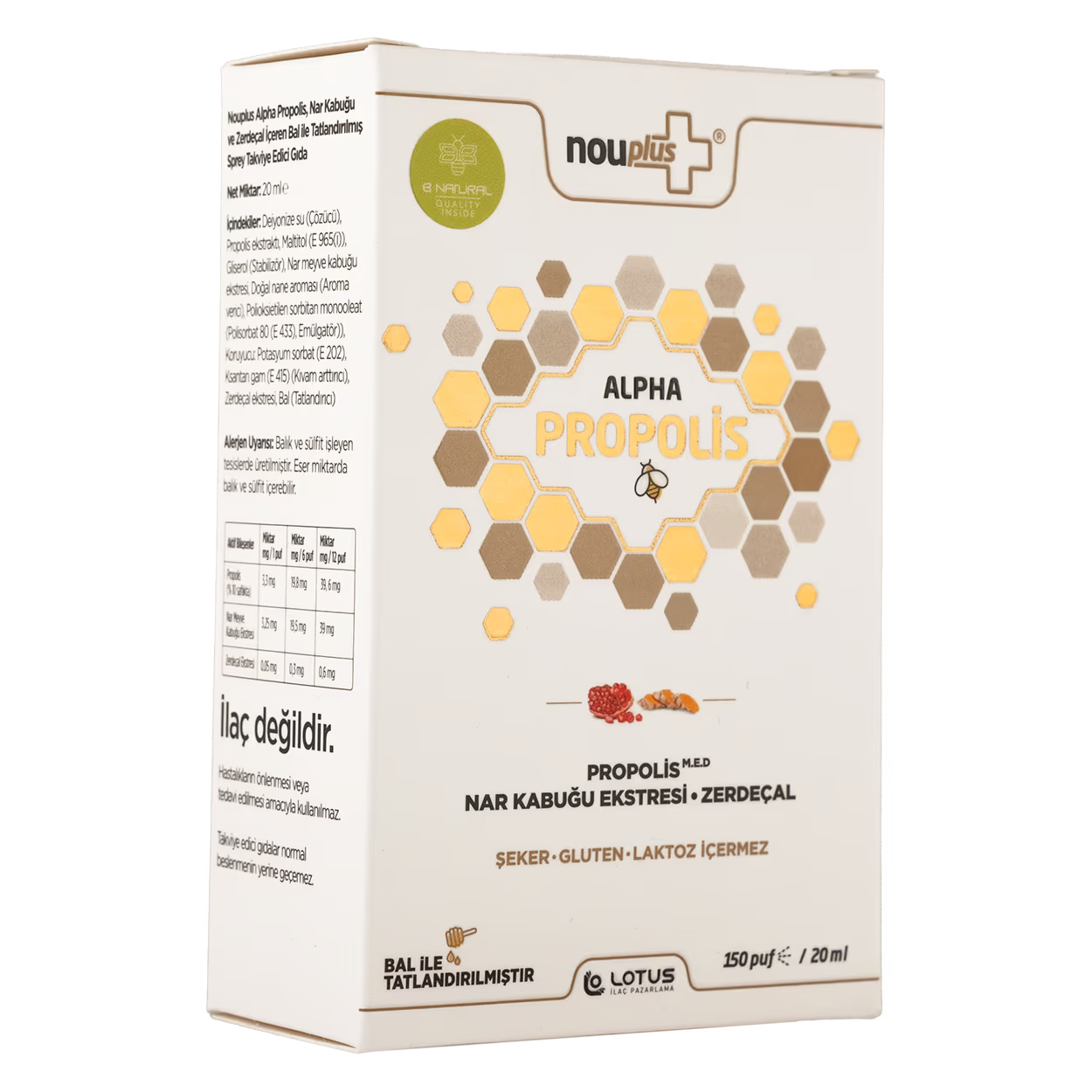 Nouplus Alpha Propolis Sprey 20 ml Sprey