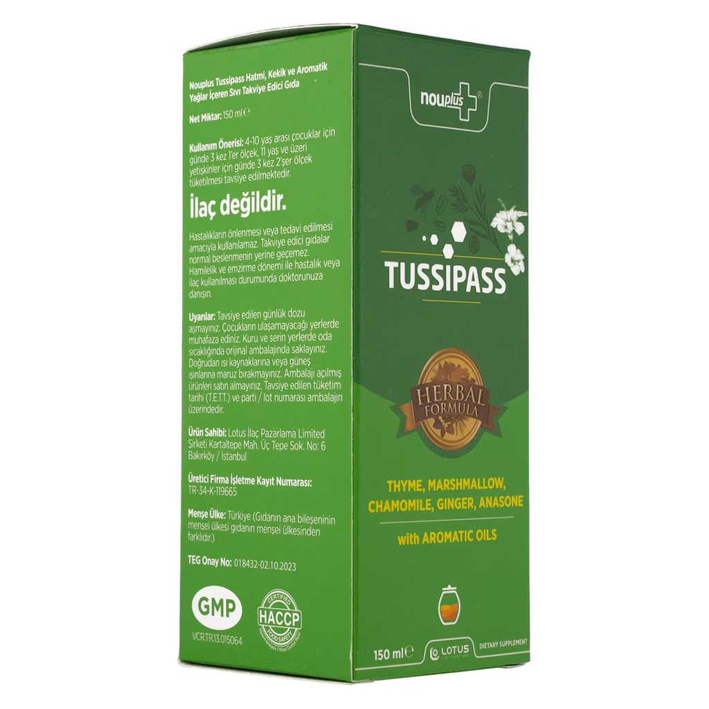 Nouplus Tussipass 150ml Şurup