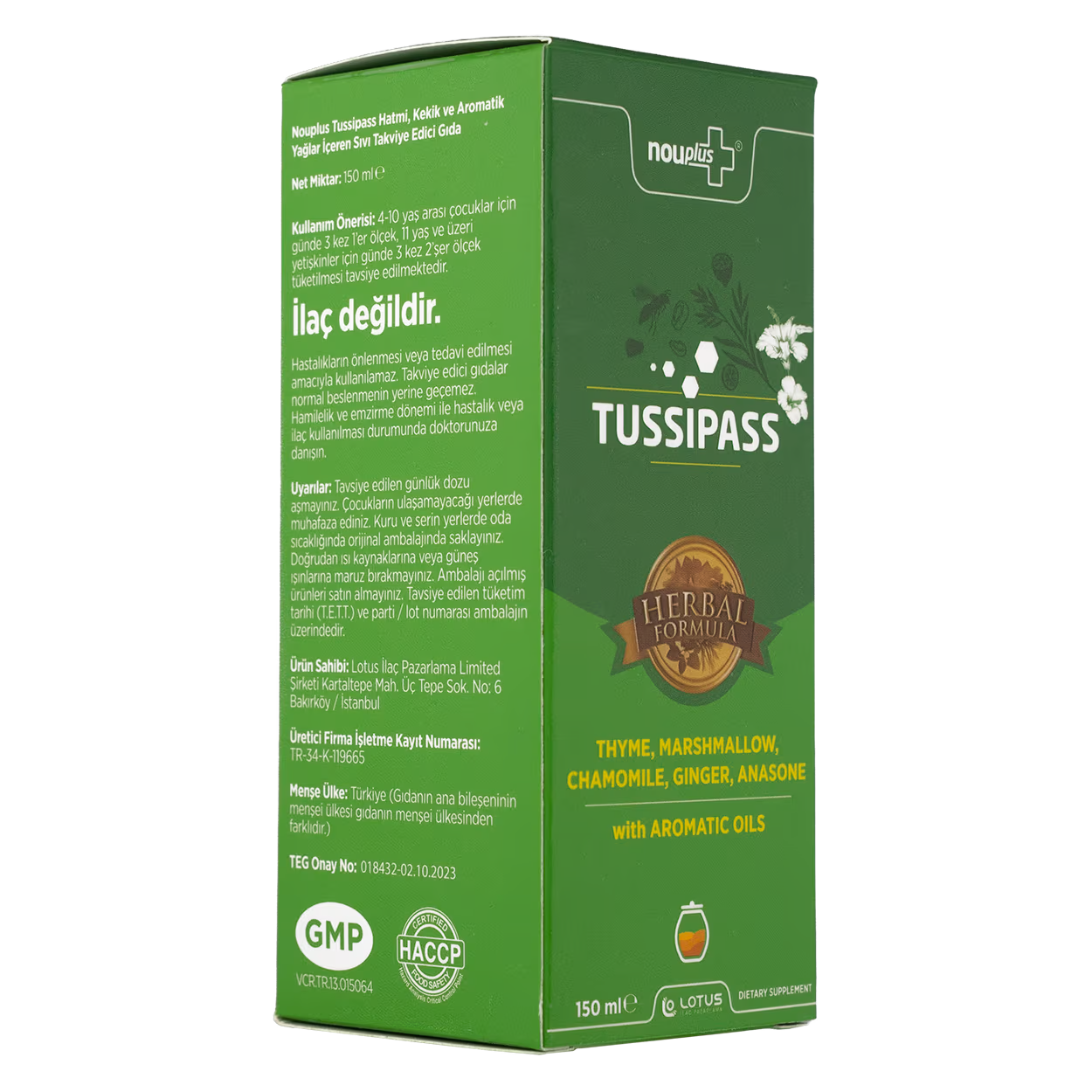 Nouplus Tussipass 150ml Şurup